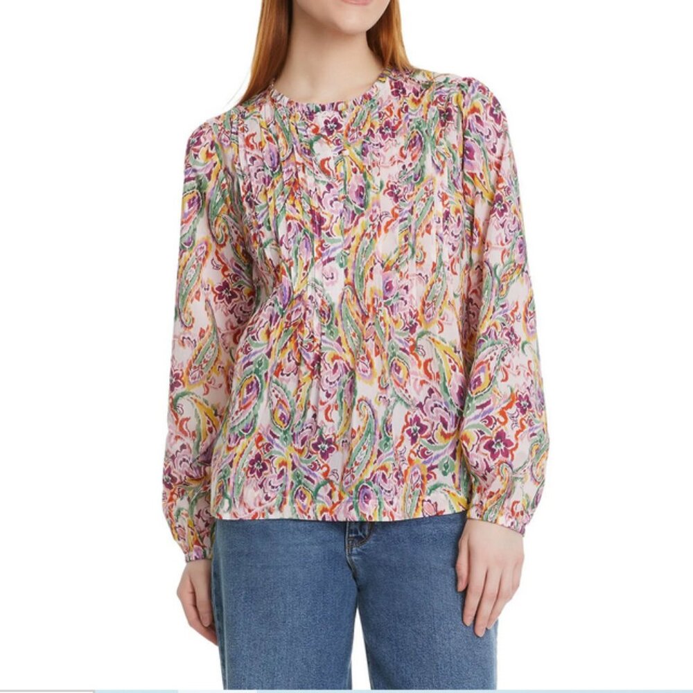 Nine West Women’s Pintuck Blouse – Pink – Size Medium – Brand New!!!!